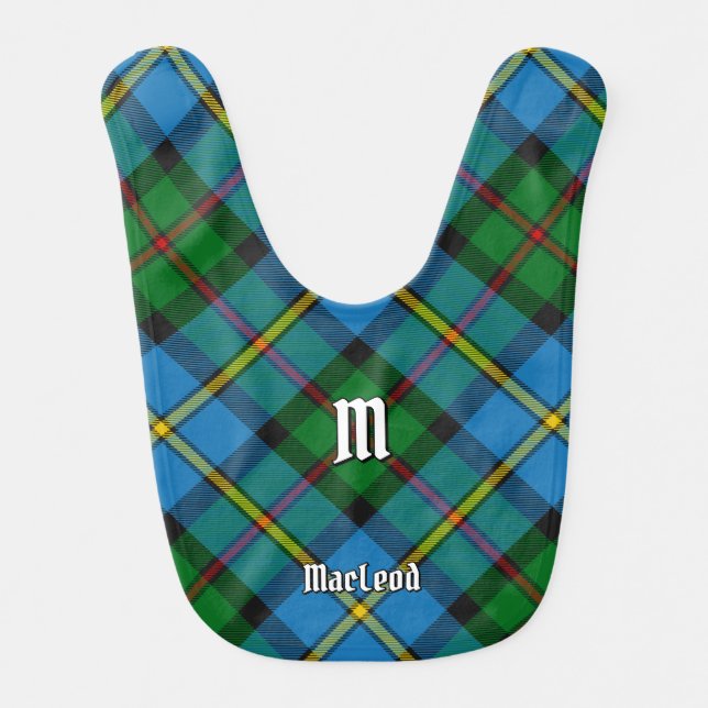 Clan MacLeod Hunting Tartan Baby Bib (Front)