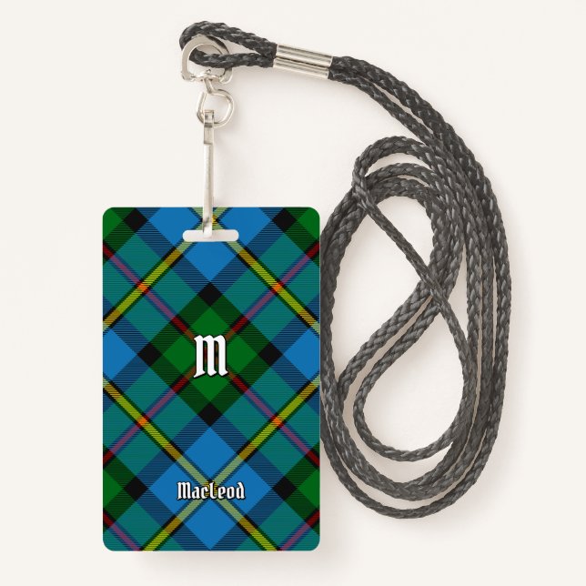 Clan MacLeod Hunting Tartan Badge (Front with Lanyard)