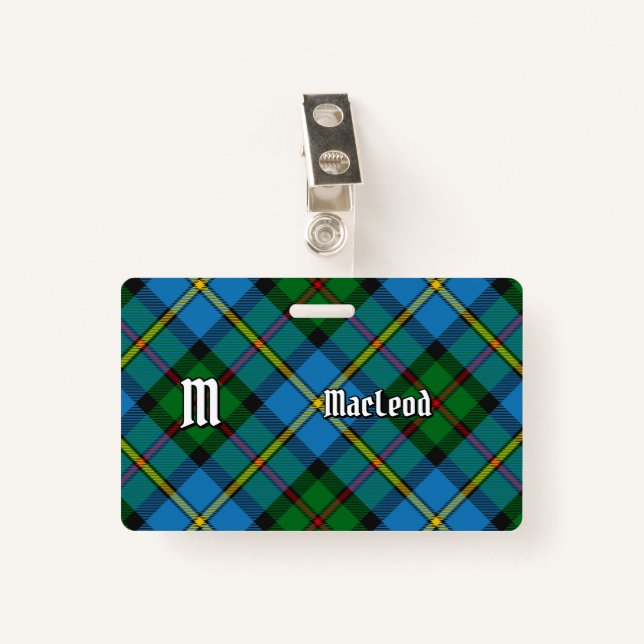 Clan MacLeod Hunting Tartan Badge (Front with Clip)