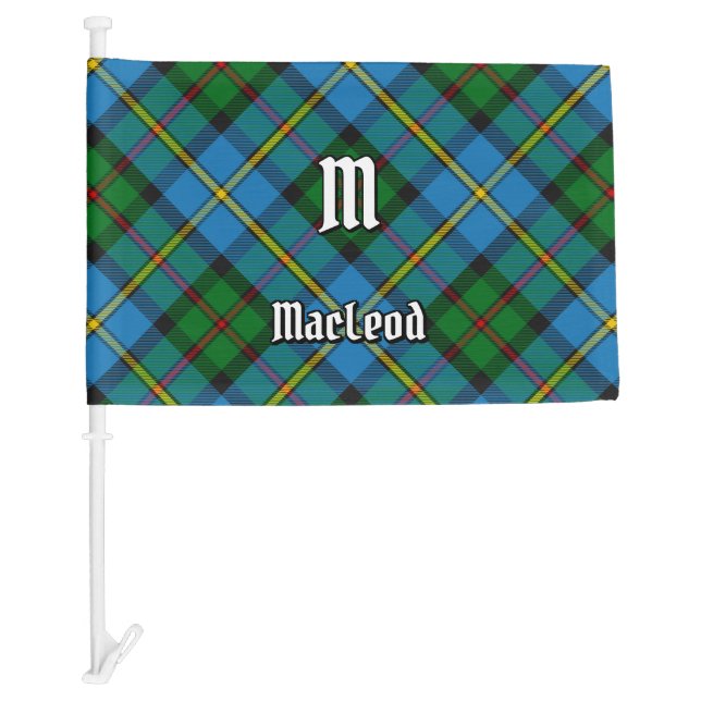 Clan MacLeod Hunting Tartan Car Flag (Front)