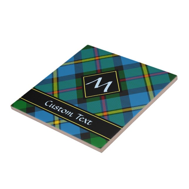 Clan MacLeod Hunting Tartan Ceramic Tile (Side)