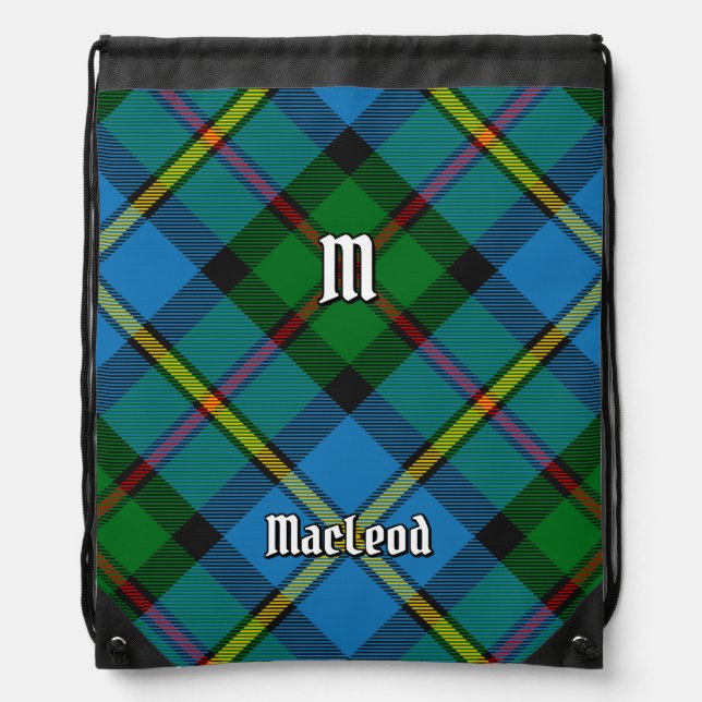 Clan MacLeod Hunting Tartan Drawstring Bag (Front)