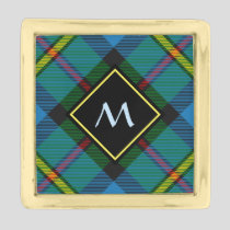 Clan MacLeod Hunting Tartan Gold Finish Lapel Pin