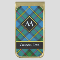 Clan MacLeod Hunting Tartan Gold Finish Money Clip