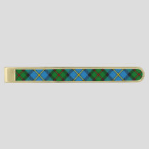 Clan MacLeod Hunting Tartan Gold Finish Tie Bar