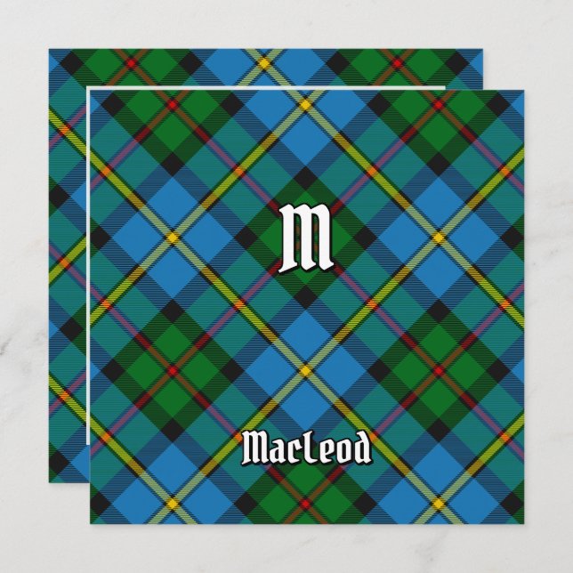 Clan MacLeod Hunting Tartan Invitation (Front/Back)