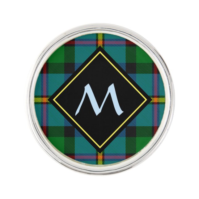 Clan MacLeod Hunting Tartan Lapel Pin (Front)