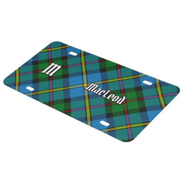 Clan MacLeod Hunting Tartan License Plate (Side)