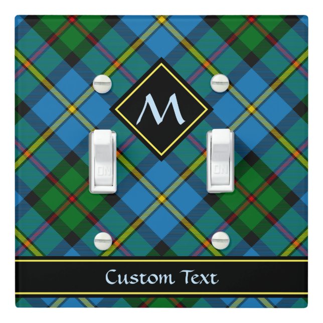 Clan MacLeod Hunting Tartan Light Switch Cover (In Situ)