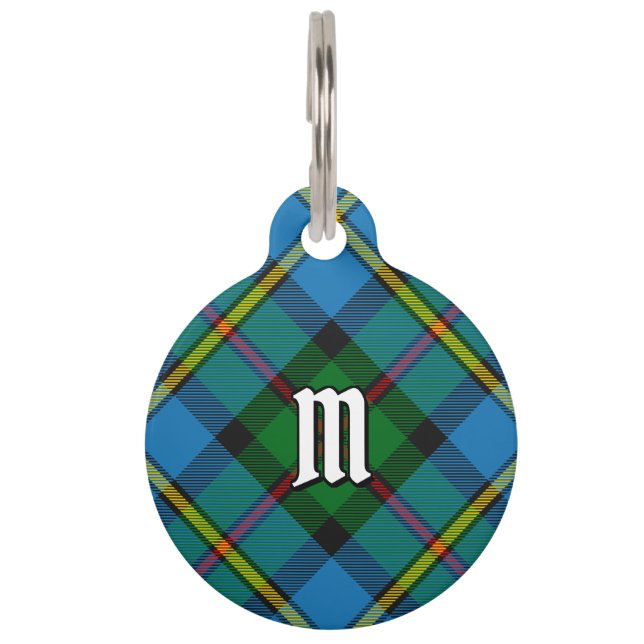 Clan MacLeod Hunting Tartan Pet ID Tag (Front)