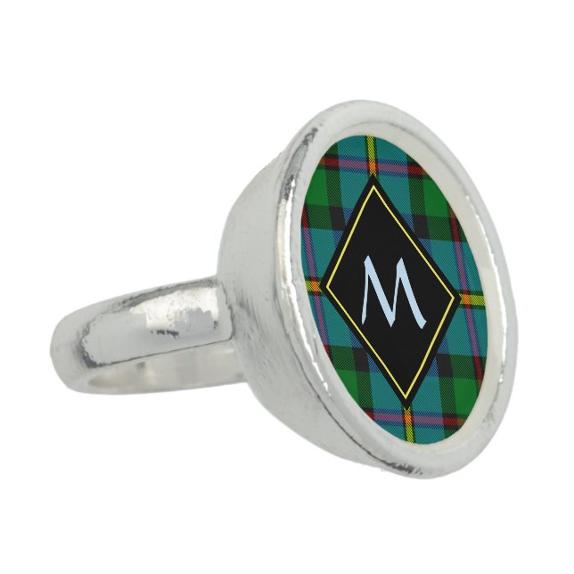 Clan MacLeod Hunting Tartan Ring (Side)