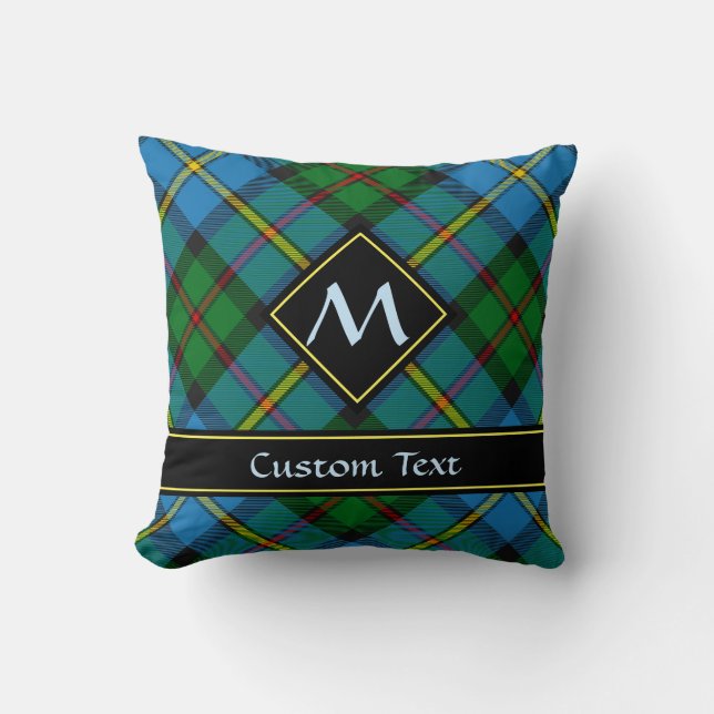 Clan MacLeod Hunting Tartan Throw Pillow (Front)