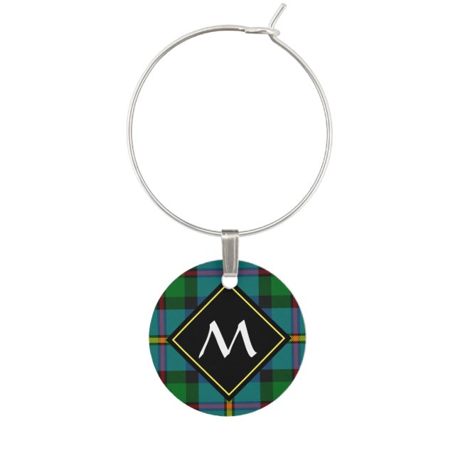 Clan MacLeod Hunting Tartan Wine Charm (Front)