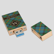 Clan MacLeod Hunting Tartan Wood Flash Drive