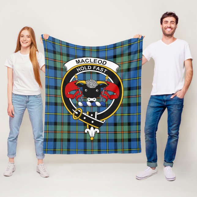 Clan MacLeod Of Harris Ancient Tartan Plaid Fleece Blanket (In Situ)