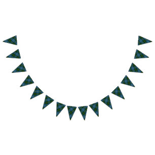 Clan MacLeod of Harris Blue & Green Tartan Bunting Flags