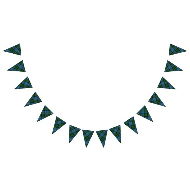 Clan MacLeod of Harris Blue & Green Tartan Bunting Flags (All)