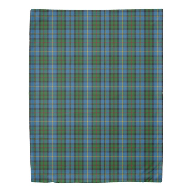 Clan MacLeod of Harris Scottish Blue Green Tartan Duvet Cover (Front)