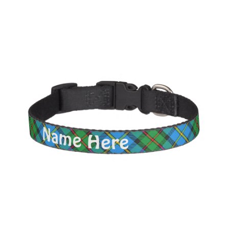 Clan Macleod Of Harris Tartan Customize Pet's Name Pet Collar