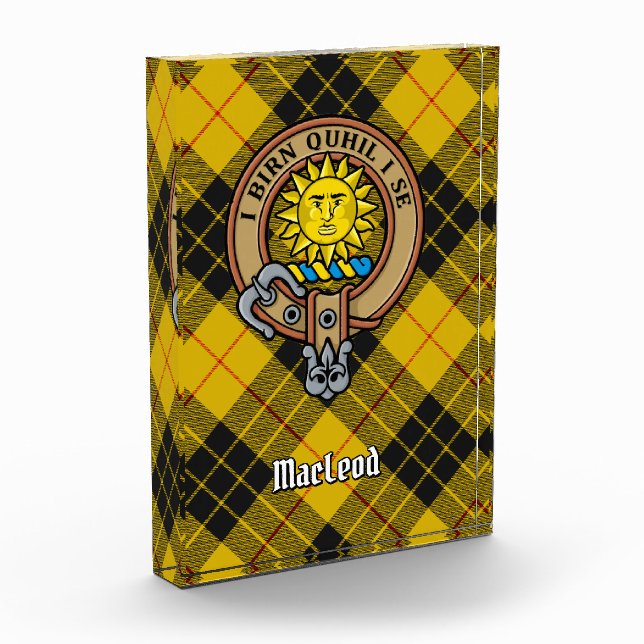 Clan MacLeod of Lewis Crest Acrylic Award (Left)