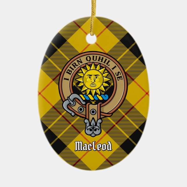 Clan MacLeod of Lewis Crest Ceramic Ornament (Front)