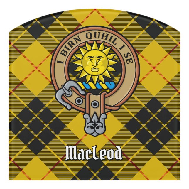 Clan MacLeod of Lewis Crest Door Sign (Contour Front)