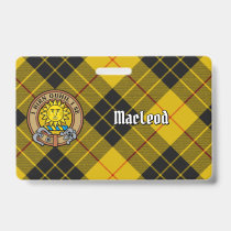 Clan MacLeod of Lewis Crest over Tartan Badge