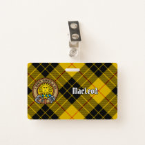 Clan MacLeod of Lewis Crest over Tartan Badge
