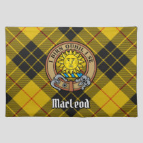 Clan MacLeod of Lewis Crest over Tartan Cloth Placemat