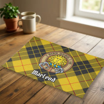 Clan MacLeod of Lewis Crest over Tartan Cloth Placemat