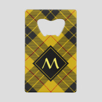 Clan MacLeod of Lewis Crest over Tartan Credit Card Bottle Opener