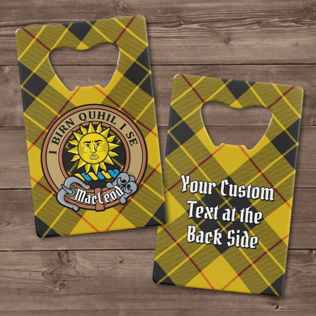 Clan MacLeod of Lewis Crest over Tartan Credit Card Bottle Opener (Creator Uploaded)