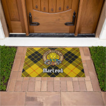 Clan MacLeod of Lewis Crest over Tartan Doormat