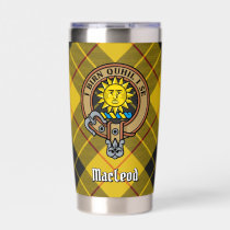 Clan MacLeod of Lewis Crest over Tartan Insulated Tumbler