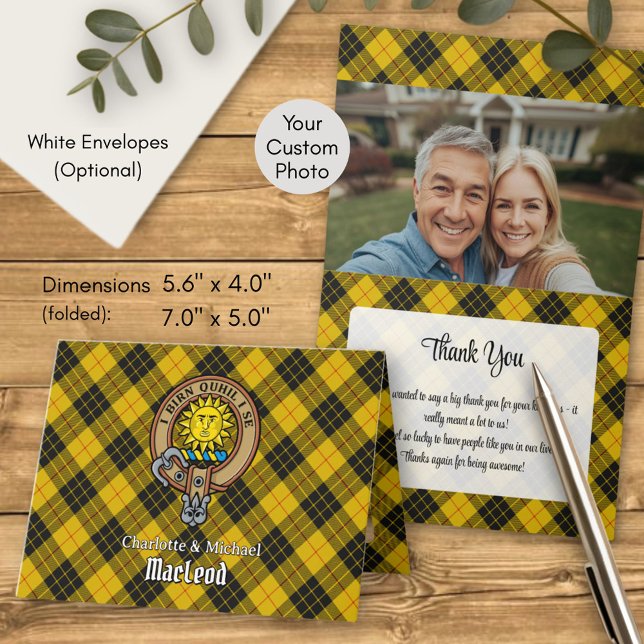 Clan MacLeod of Lewis Crest over Tartan Invitation (Creator Uploaded)