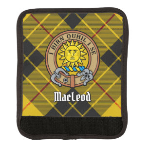 Clan MacLeod of Lewis Crest over Tartan Luggage Handle Wrap