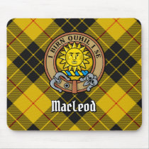 Clan MacLeod of Lewis Crest over Tartan Mouse Pad