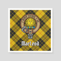 Clan MacLeod of Lewis Crest over Tartan Napkins