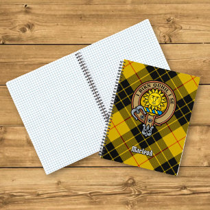 Clan MacLeod of Lewis Crest over Tartan Notebook