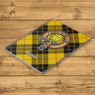 Clan MacLeod of Lewis Crest over Tartan Notebook
