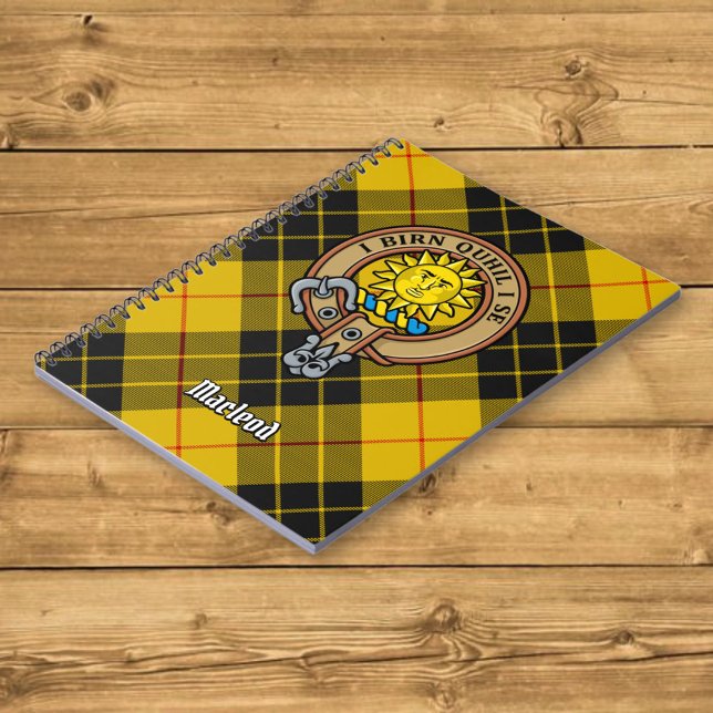Clan MacLeod of Lewis Crest over Tartan Notebook (Creator Uploaded)