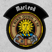 Clan MacLeod of Lewis Crest over Tartan Patch