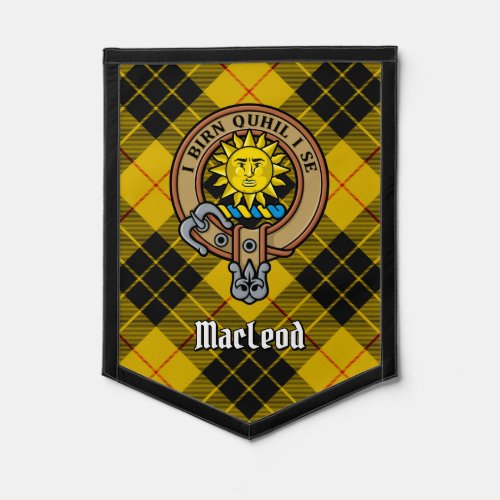 Clan MacLeod of Lewis Crest over Tartan Pennant