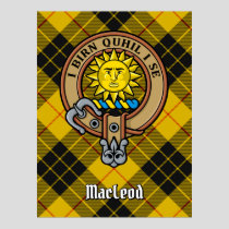 Clan MacLeod of Lewis Crest over Tartan Poster