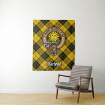Clan MacLeod of Lewis Crest over Tartan Tapestry