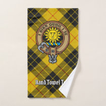 Clan MacLeod of Lewis Crest over Yellow Tartan Bath Towel Set
