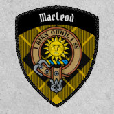 Clan MacLeod Crest Tartan Custom Iron On Patch