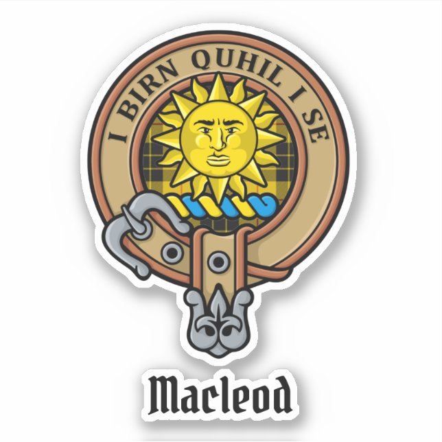 Clan MacLeod of Lewis Crest Sticker (Front)