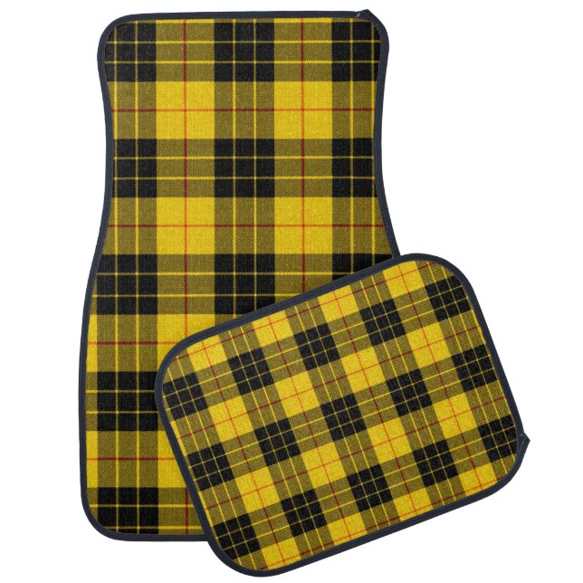 Clan MacLeod of Lewis Scottish Yellow Tartan Car Floor Mat (Set)
