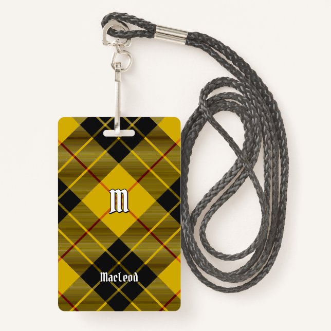 Clan Macleod of Lewis Tartan Badge (Front with Lanyard)
